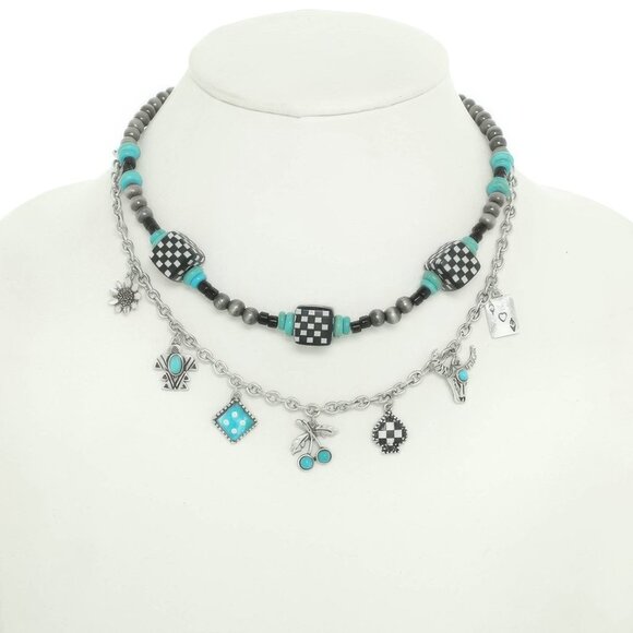 Two-strand Western Theme Charm Necklace - Picture 1 of 2